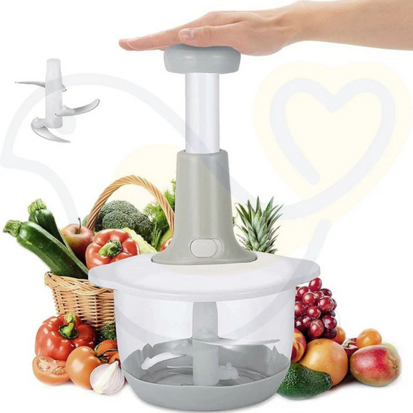 Manual Push Chopper for Vegetable & Fruit Cutting,